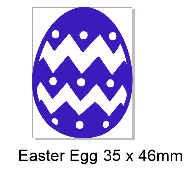 Easter Egg Acrylic 35 x 46 mm Pack of 4